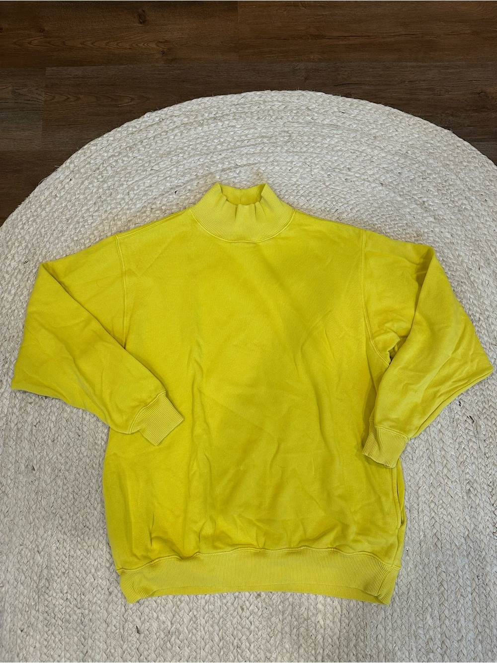 aerie Yellow Mock Neck Sweater